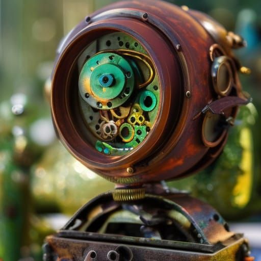 Steampunk Delorean Van in Decayed Cyberpunk City