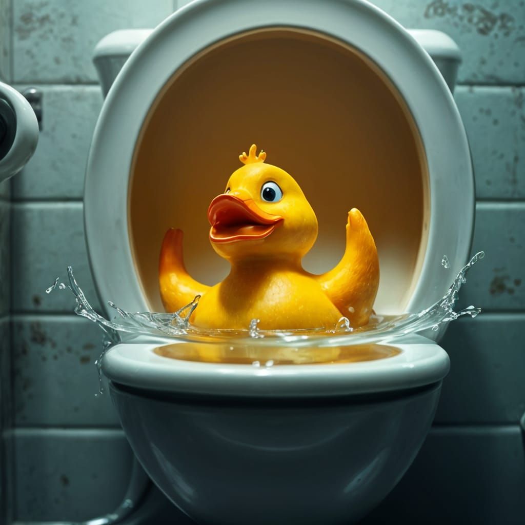 Confused rubber duck