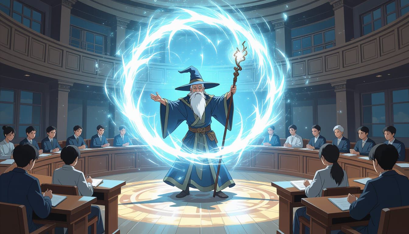 Manhwa Wizard Casting Spell in Lecture Hall