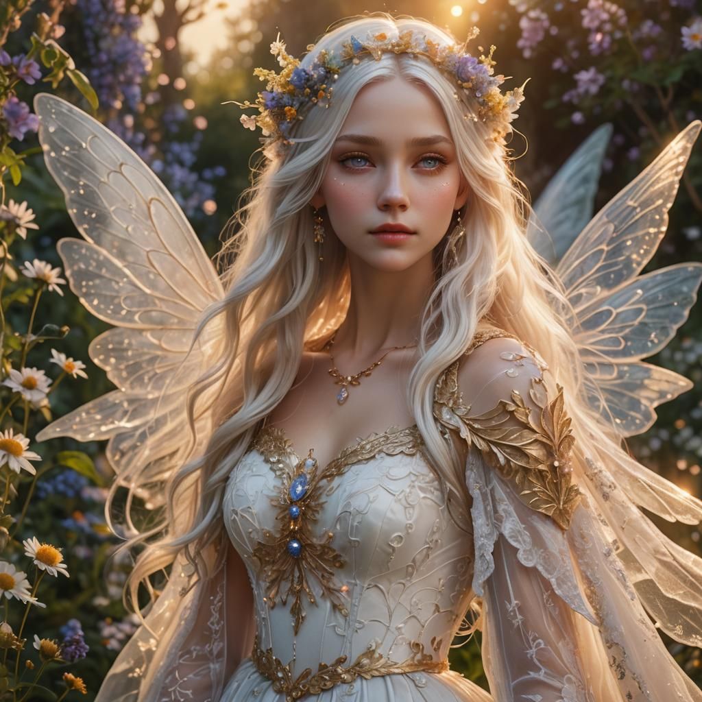 Goddess Fairy Queen in Enchanted Garden
