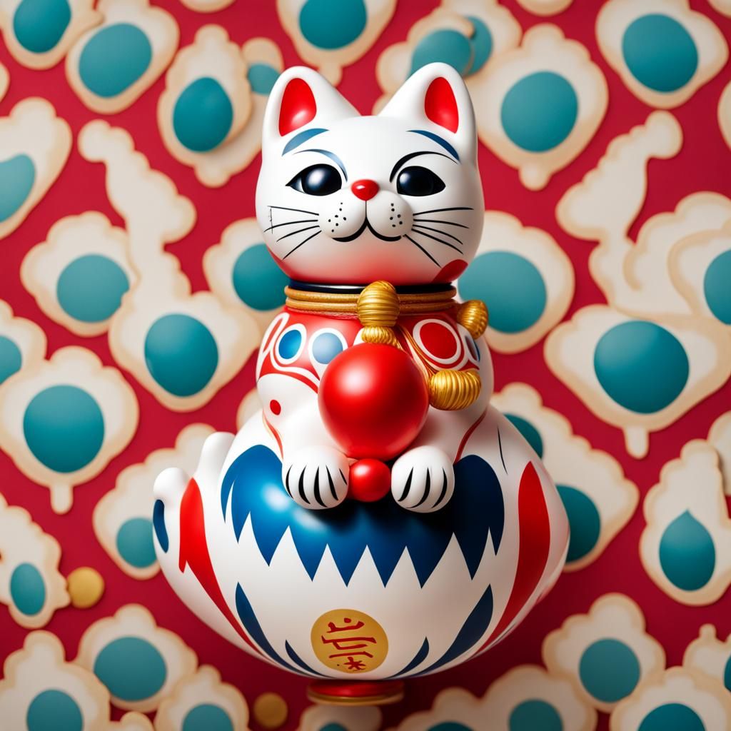 Japanese Lucky Cat Balloon Animal Art