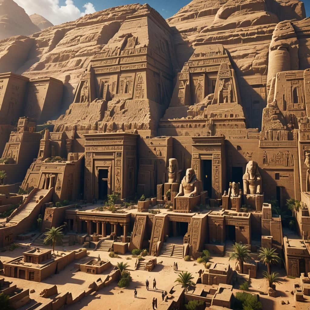 Fantastical Egypt Concept Art in Deep Color