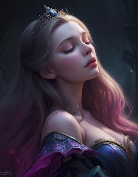 Dark Disney Sleeping Beauty: Hyperrealistic Concept Art