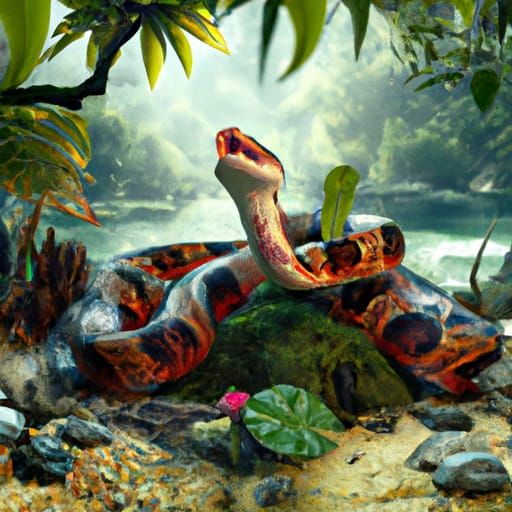 Hyperrealistic Snakes in a Fantastical Snakepit