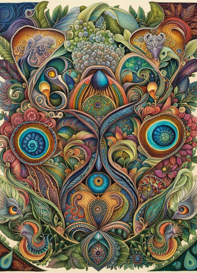 Anthropomorphic Stingray in Quantum Celtic Surrealism