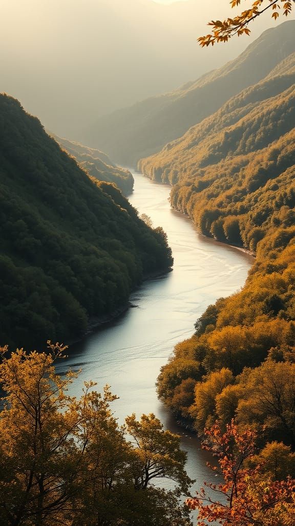 Ethereal Constable-Inspired Spring Landscape with River and ...