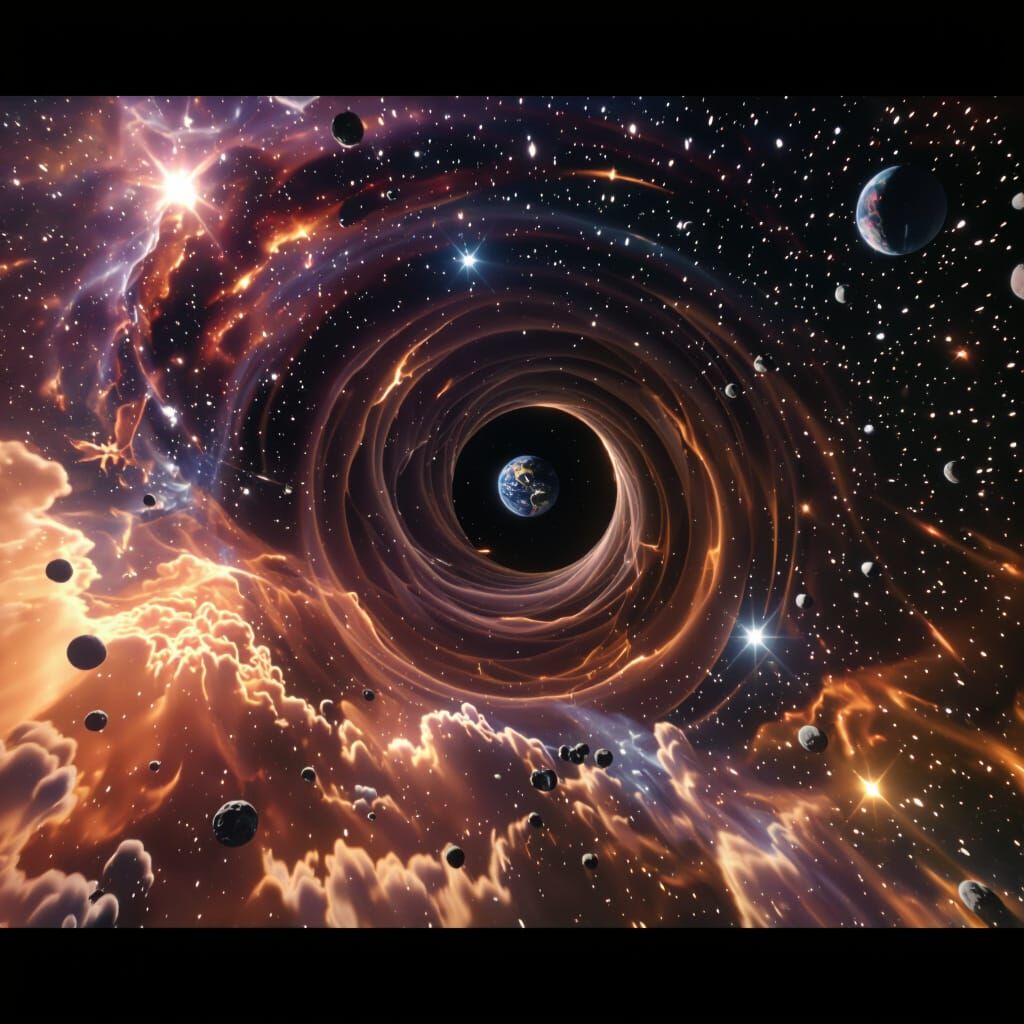 View From Inside Black Hole Towards Earth