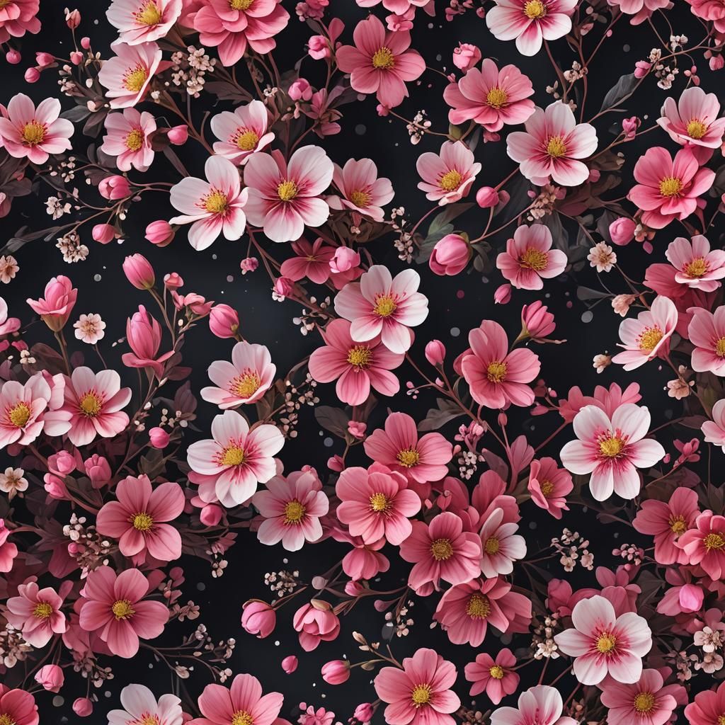 Magical Floral Wonderland in Vivid Colors