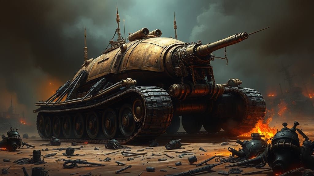 Steampunk Earwig Tank on Battlefield