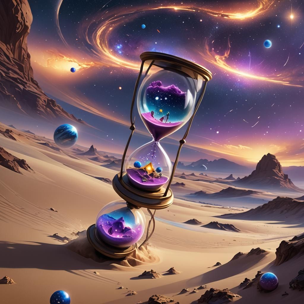 Hourglass Universe: A Fantastical Digital Painting