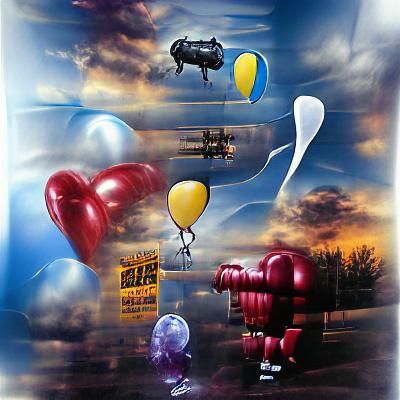 Surreal Razor Blade Balloons: A Disturbing Vision