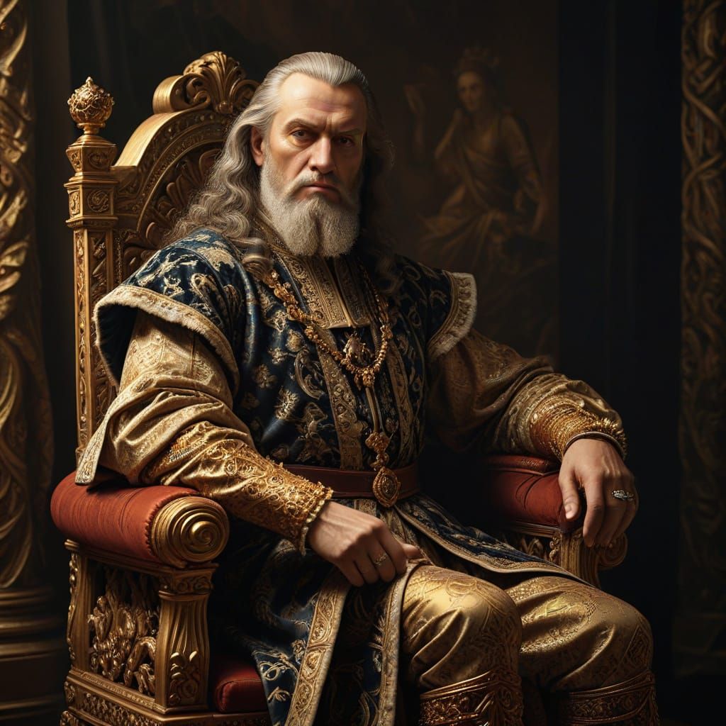 Regal Nobleman in Ornate Splendor