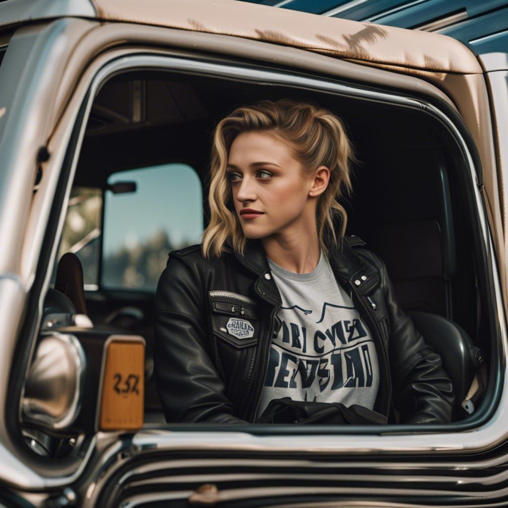 Lili Reinhart as a Truck Driver