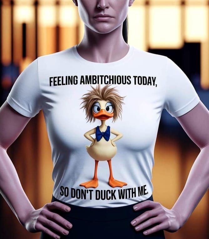 Feeling ambitchious today...so don't  duck with me...