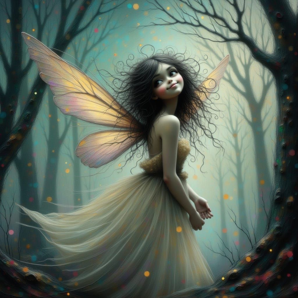Ethereal Fairy in Dreamlike Forest with Starlight Aura