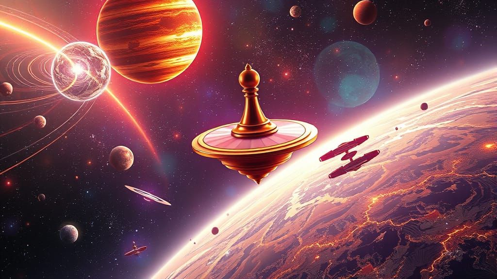 Surreal Cosmic Dancer in Vibrant Outer Space