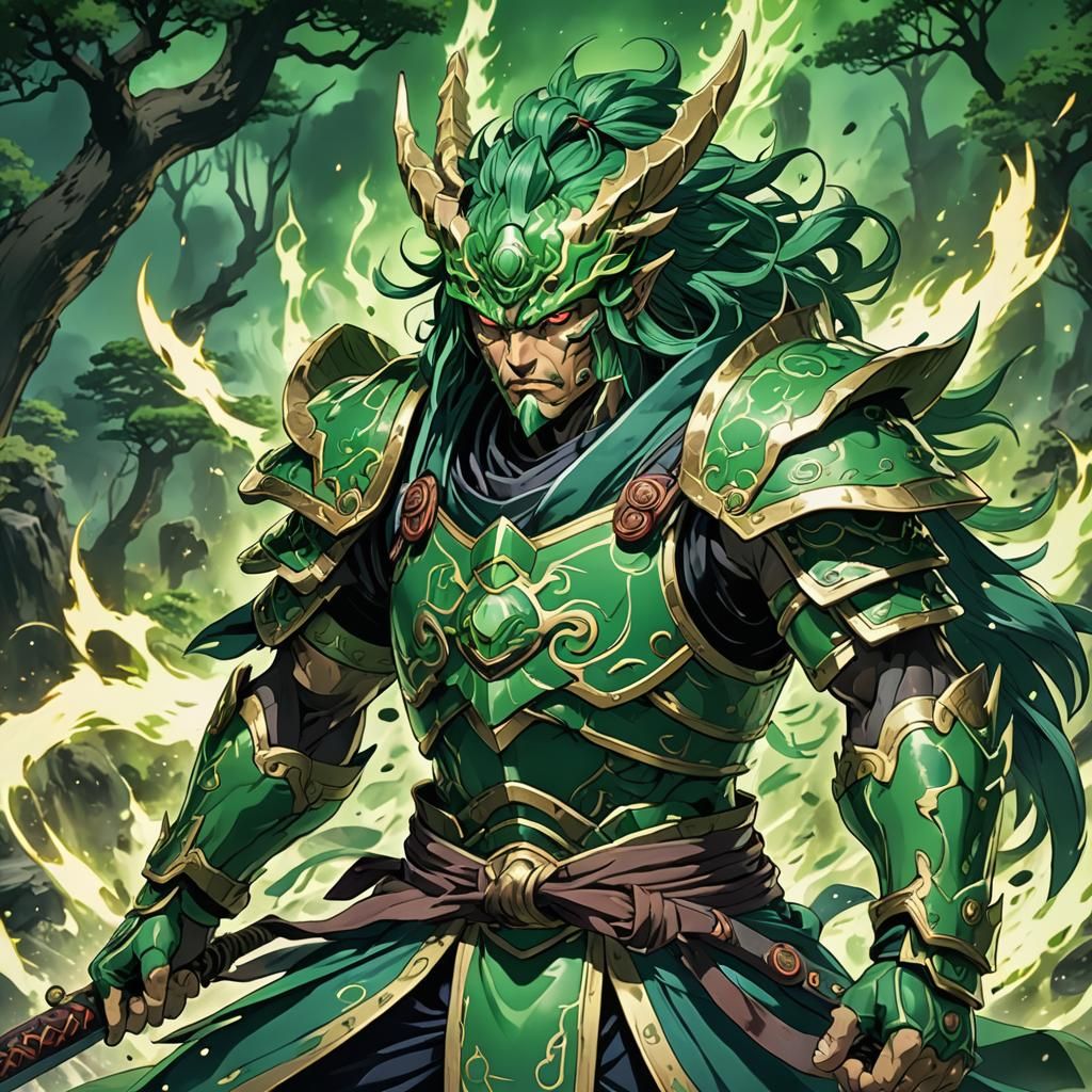 Green Elemental Master: Manga Anime Warrior