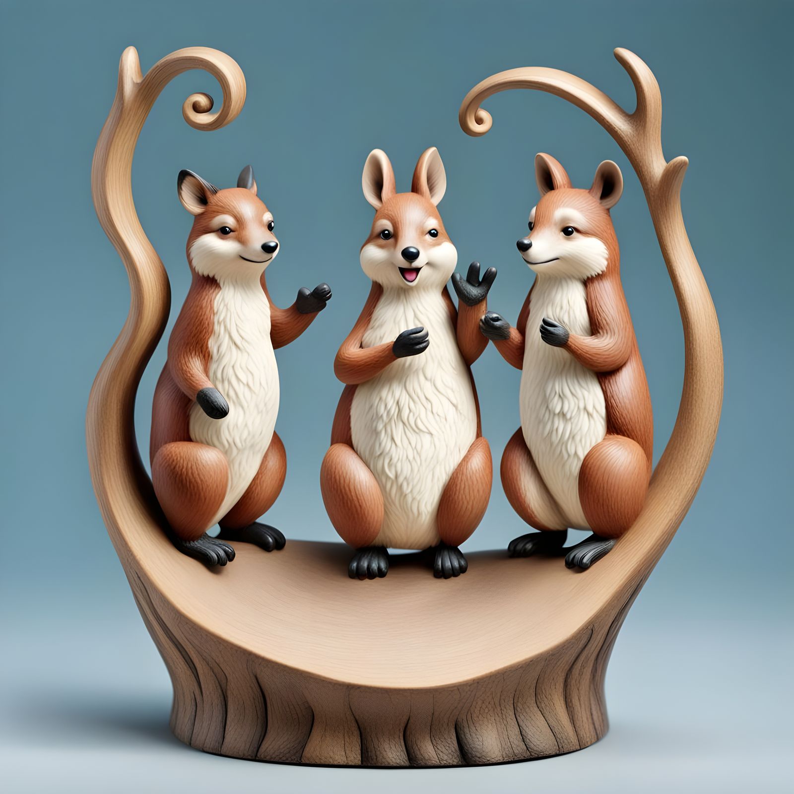 Forest Creatures in Harmony Singing Figure-Eight Tune
