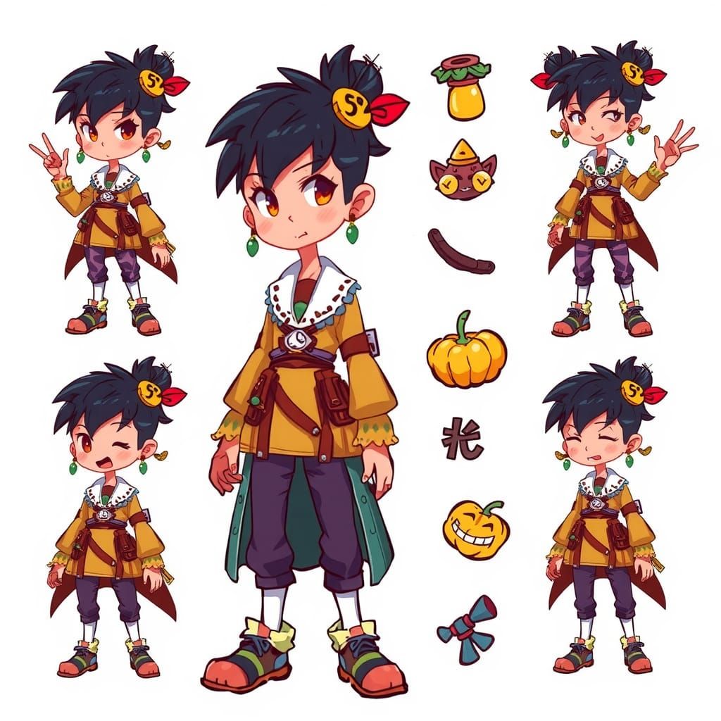 sprite sheet of a character.