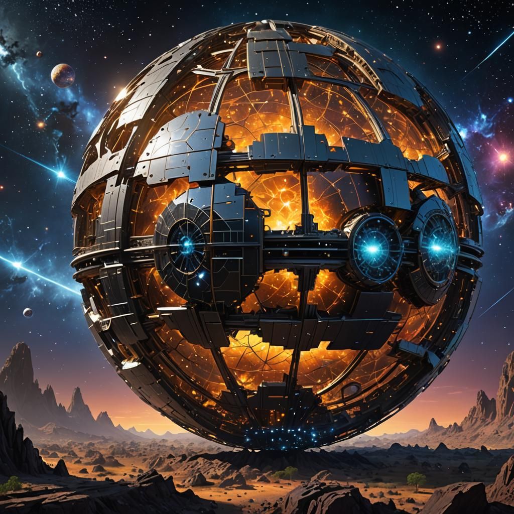 Abandoned Dyson Sphere Around a Magnetar