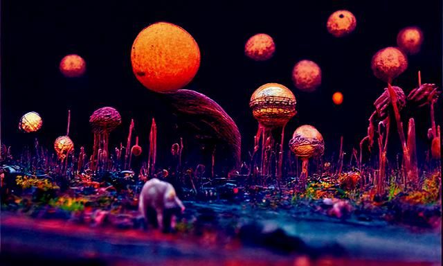 Eco-Diverse Alien Planet in Fantastical Realism