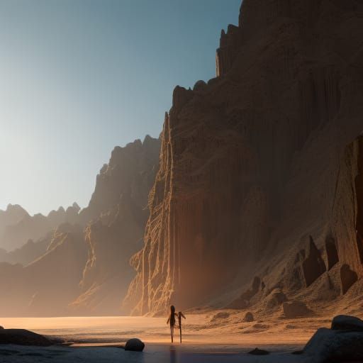 Boy's Transformation: Detailed Matte Painting in 8k