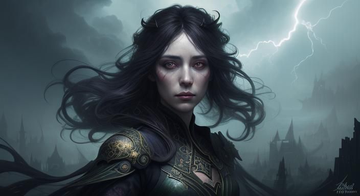 Dark Fantasy Ghosts in a Storm