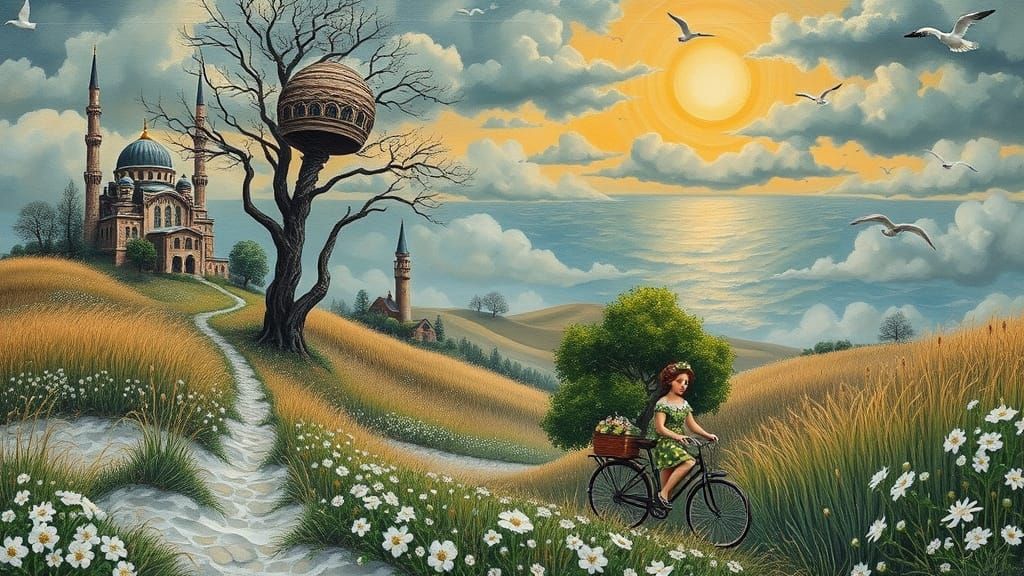 Dreamlike Beauty in a Verdant Meadow