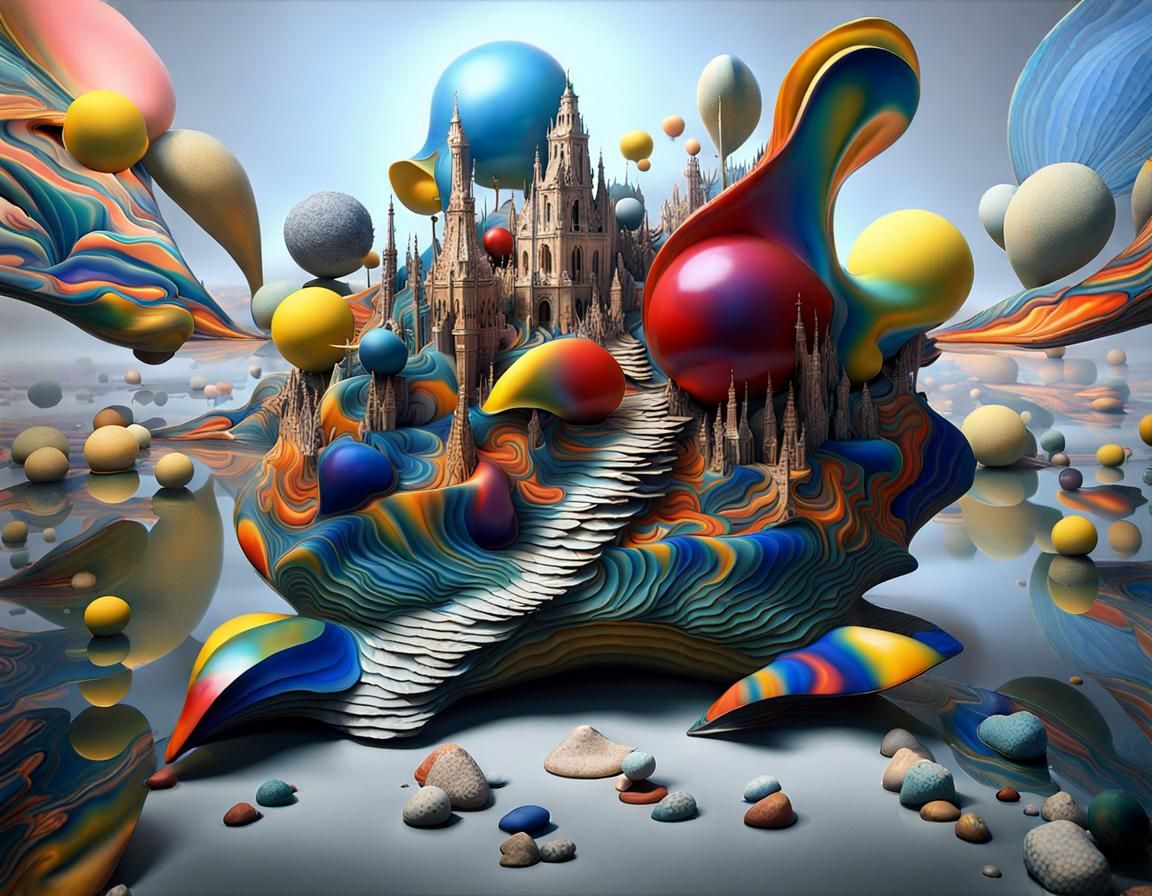 Abstract Opium Dreamscape: Bizarre Magic Realism