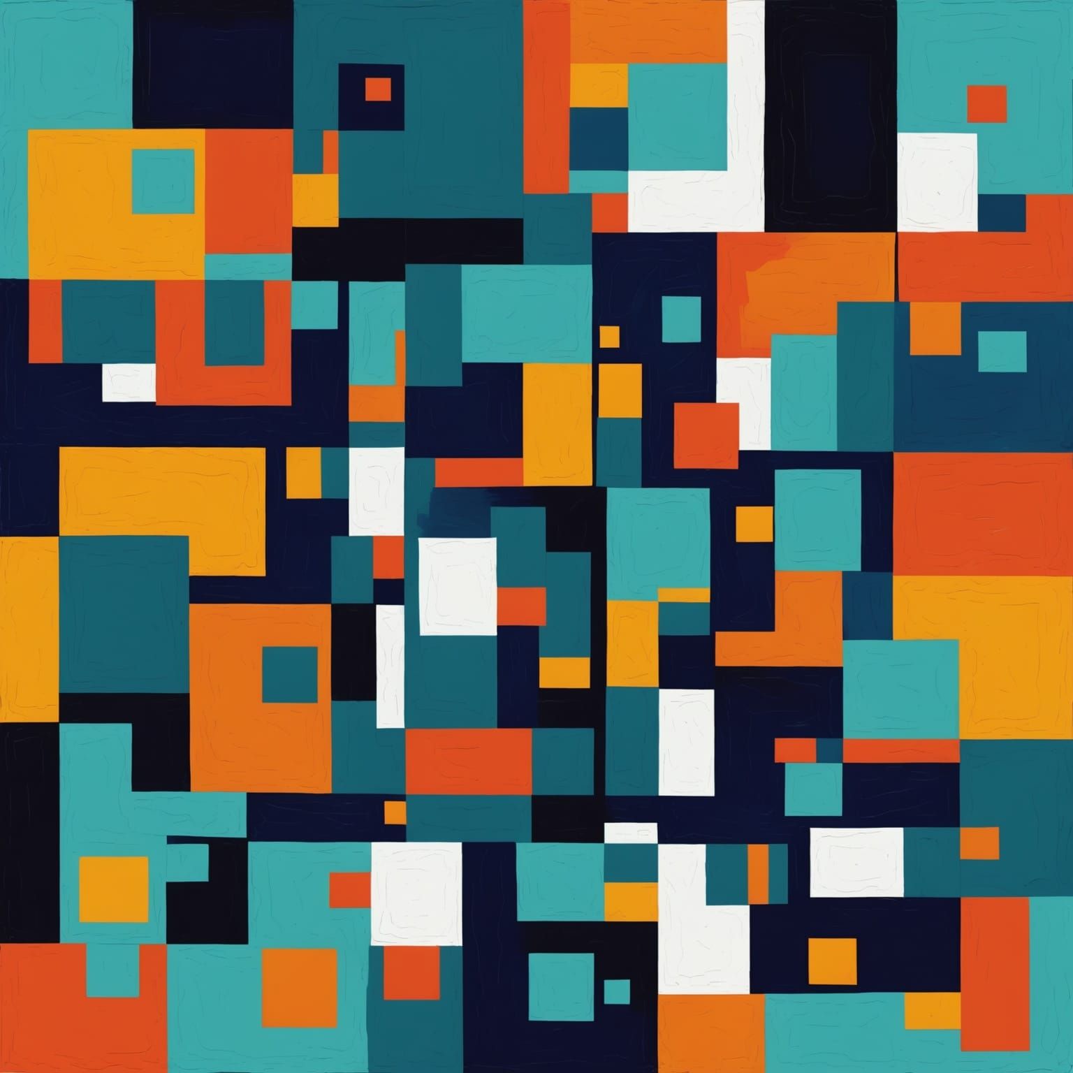 Vibrant Geometric Abstraction in Chris Clover Style