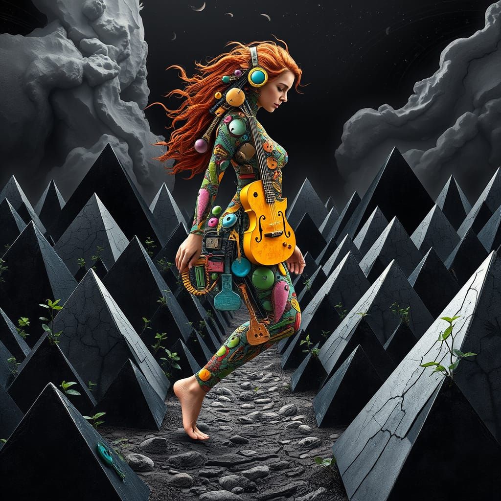 Hyper-Detailed Surrealist Woman Embodies Harmony Between Nat...