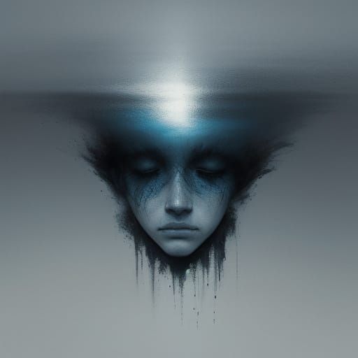 Abstract Expressionist Tear in Cosmic Isolation