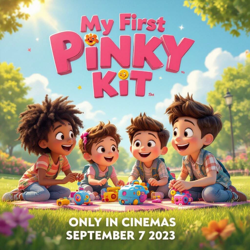 Animated Movie Poster: Family Comedy "My First Pinky Kit"