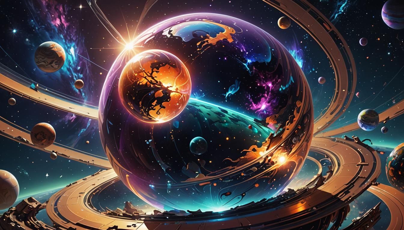 Universe in Orb: Surreal Fantasy Concept Art
