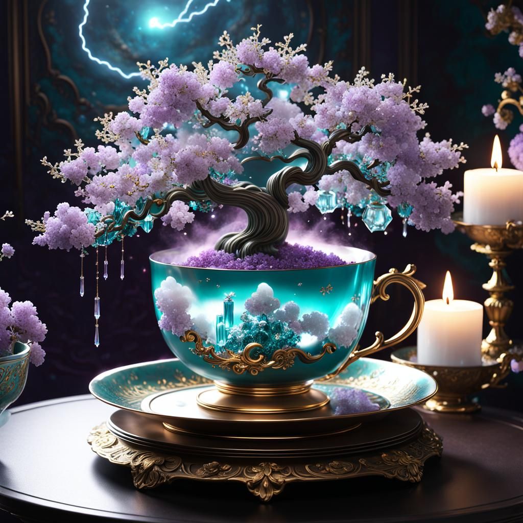 Animated Thundercloud Teacup: A Surreal 3D Masterpiece