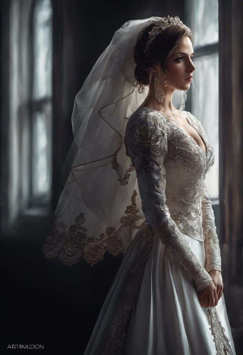 Luxembourg Bride Portrait in Ethereal Fantasy Style
