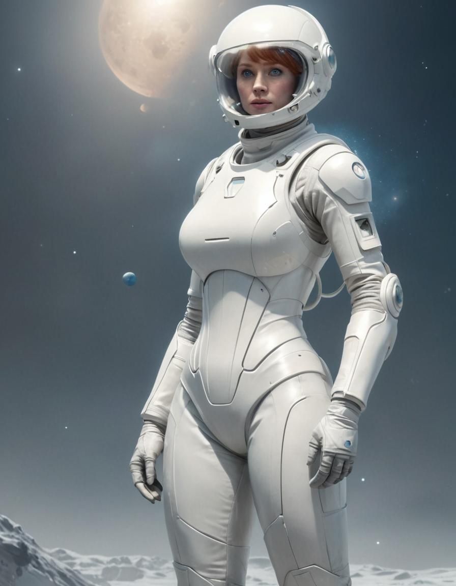 Photorealistic Portrait: Bryce Dallas Howard on Moonscape
