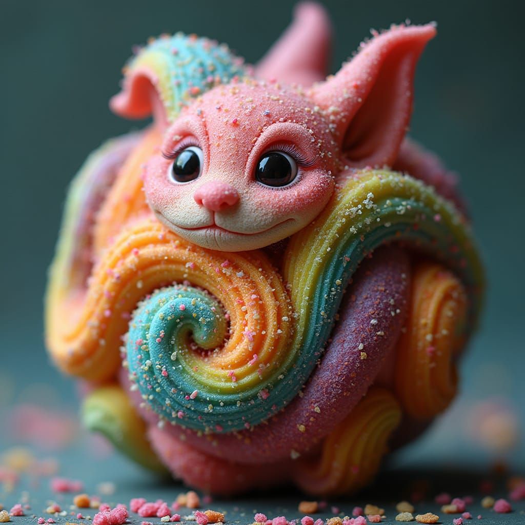 Vibrant Goblin-Shaped Gobstopper in Whimsical Colors