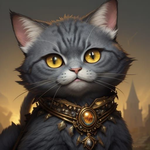 Felyne Creature Concept Art in Golden Hour