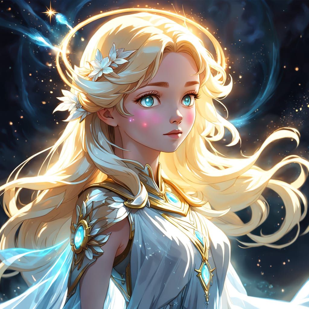 Goddess of Light: Radiant Divine Being in Ethereal Glow