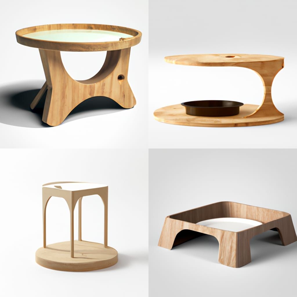 Modern Industrial Plywood Dog Bowl Stand