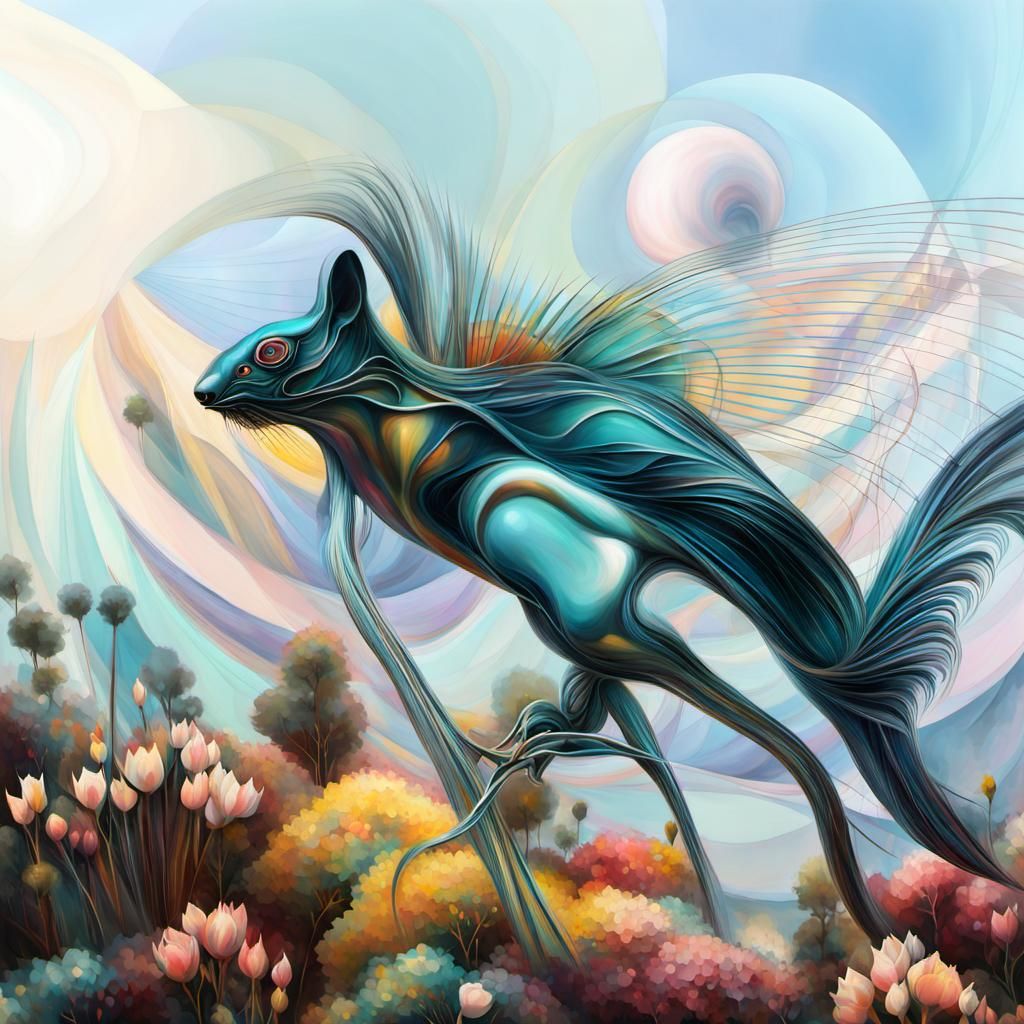 Abstract Color Blend in a Matte Painting Style