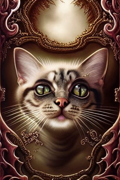 Dark Fantasy Feline Masterpiece in High Detail