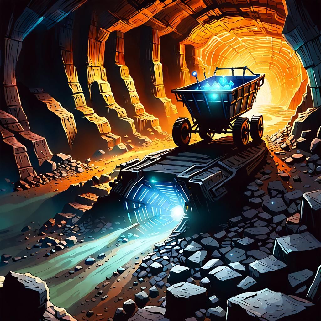 Underground Sci-Fi Exploration: Crystal Cavern Portal