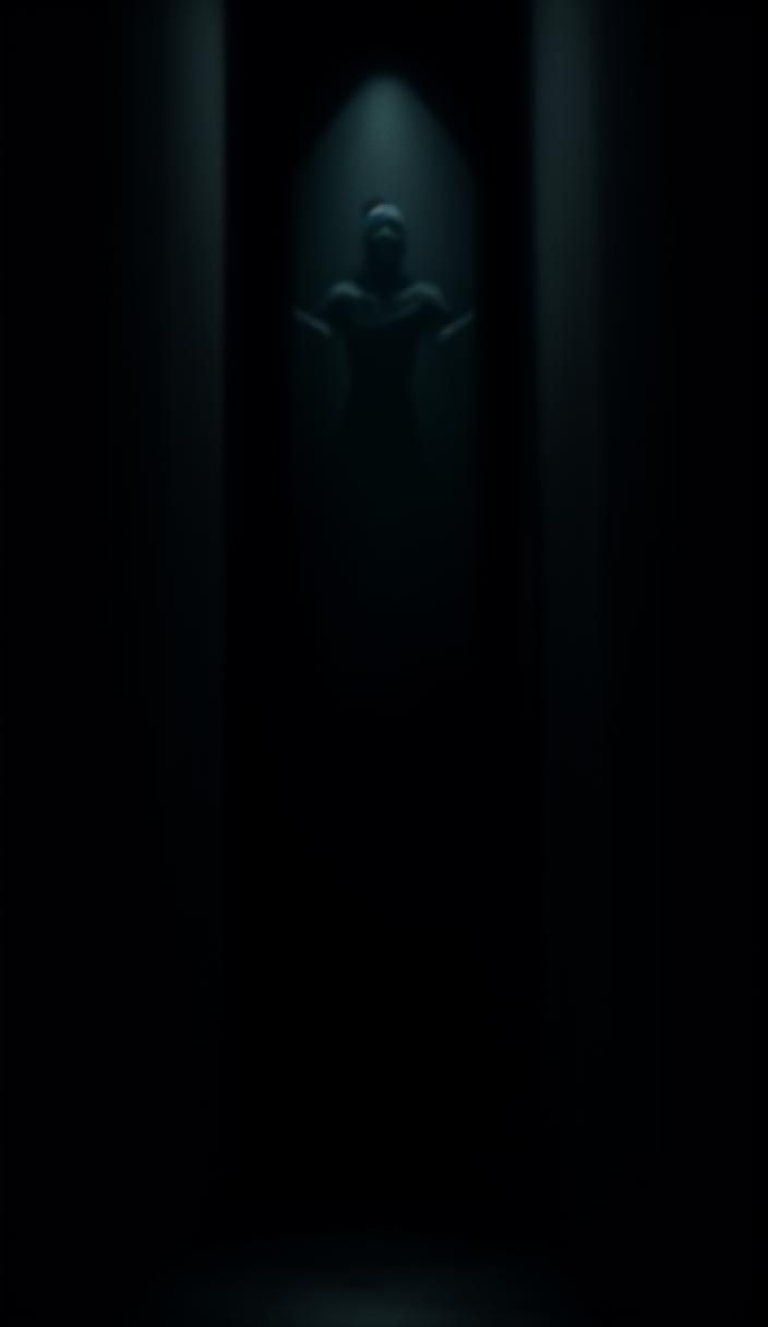 Dark Hallway Body: Cinematic Film Still