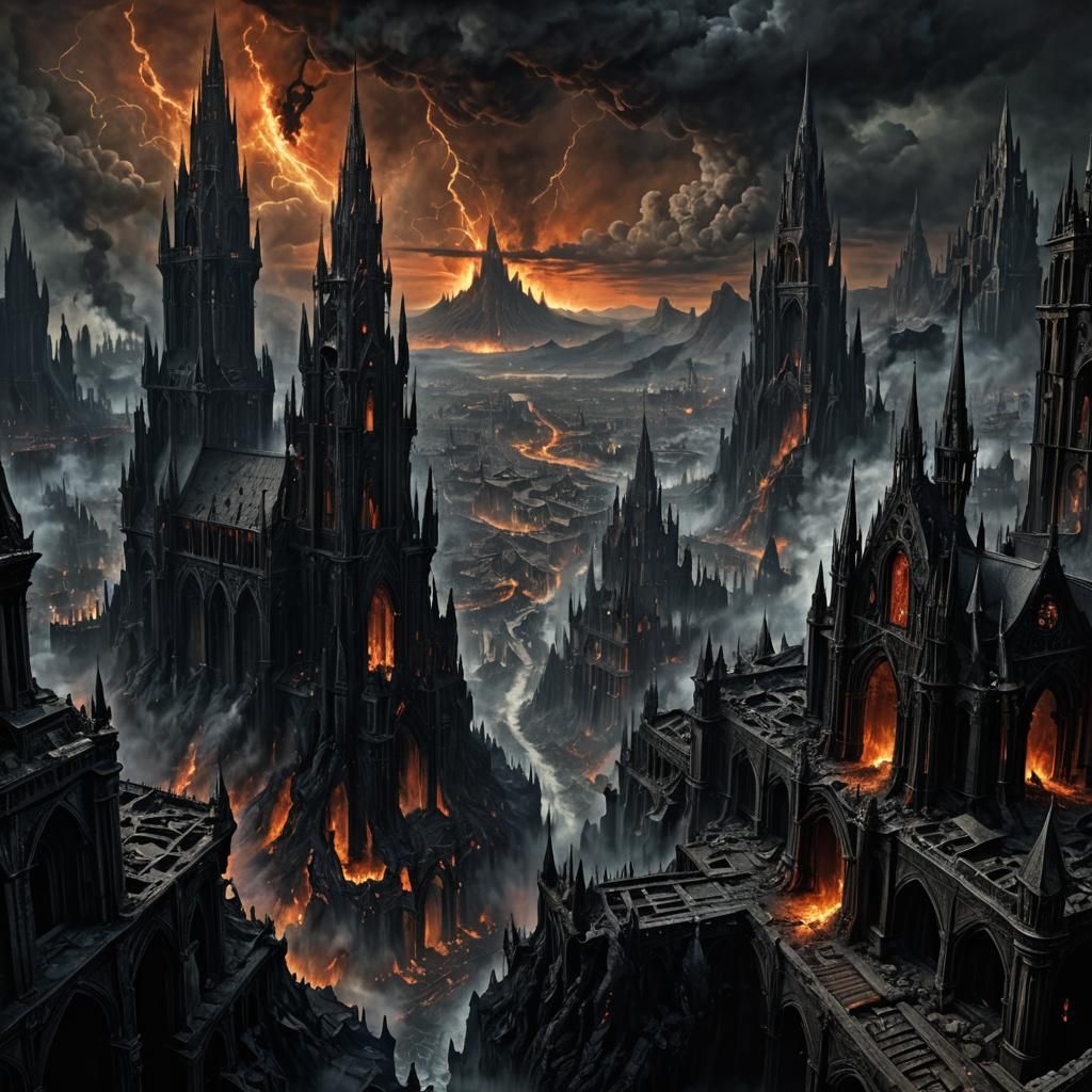 Infernal Metropolis Rising: a Digital Art Masterpiece