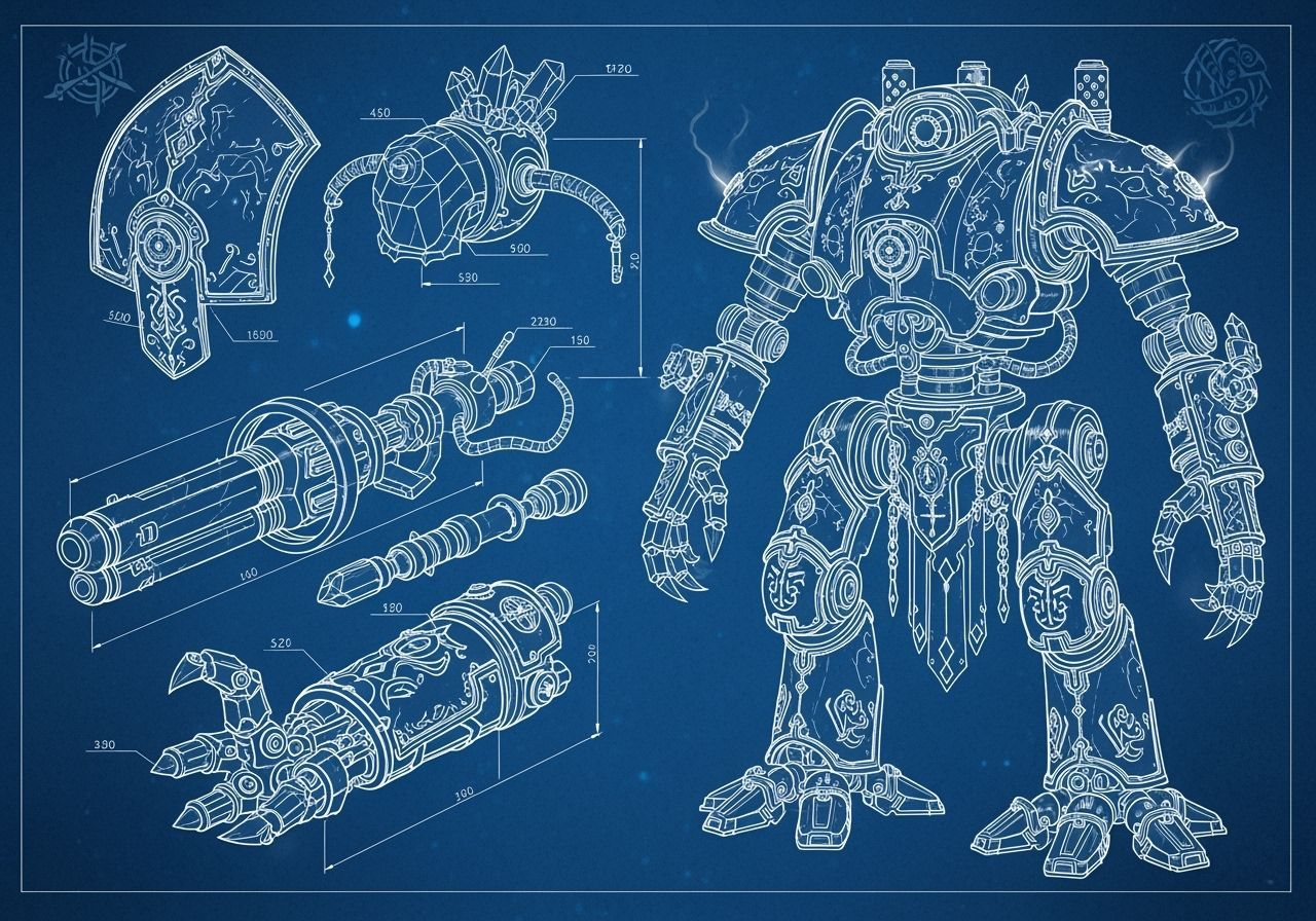 blueprint of war robot