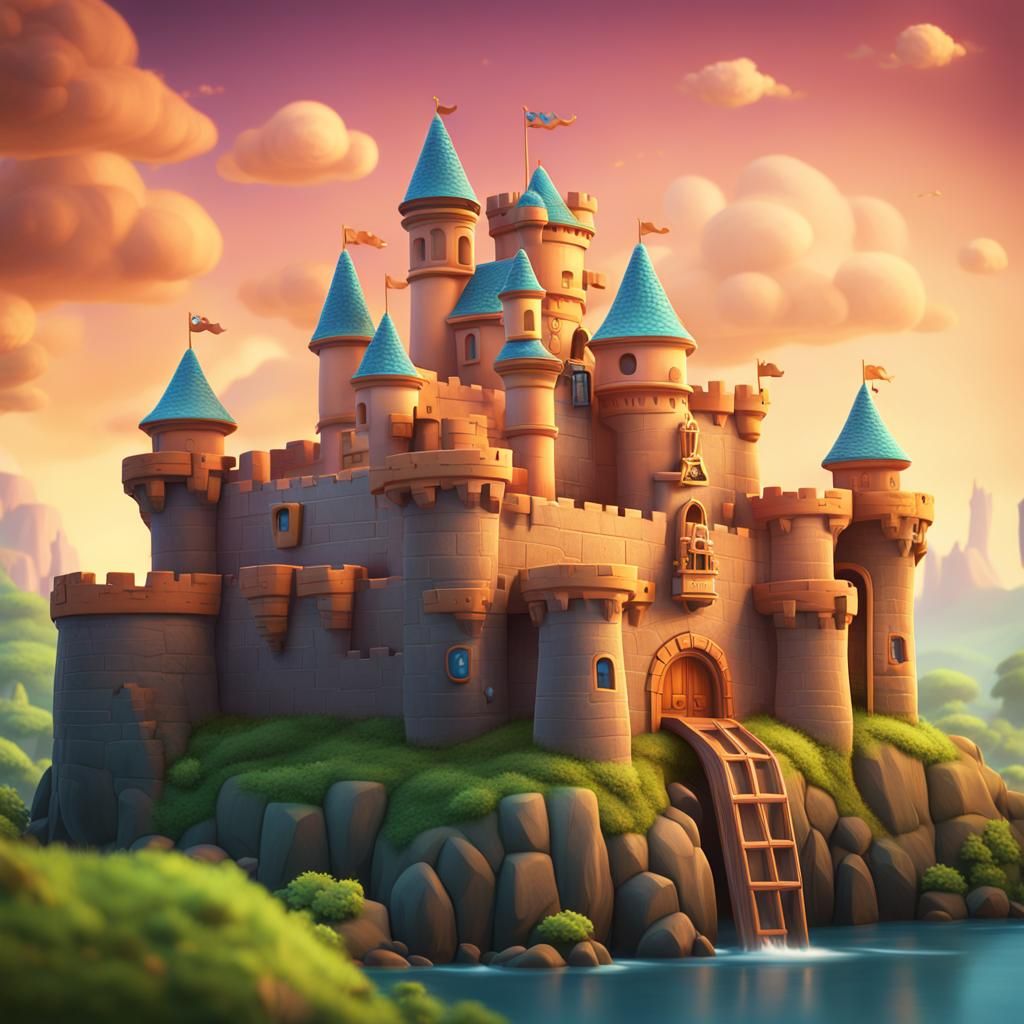 Chibi Castle of Merida: 3D Digital Art