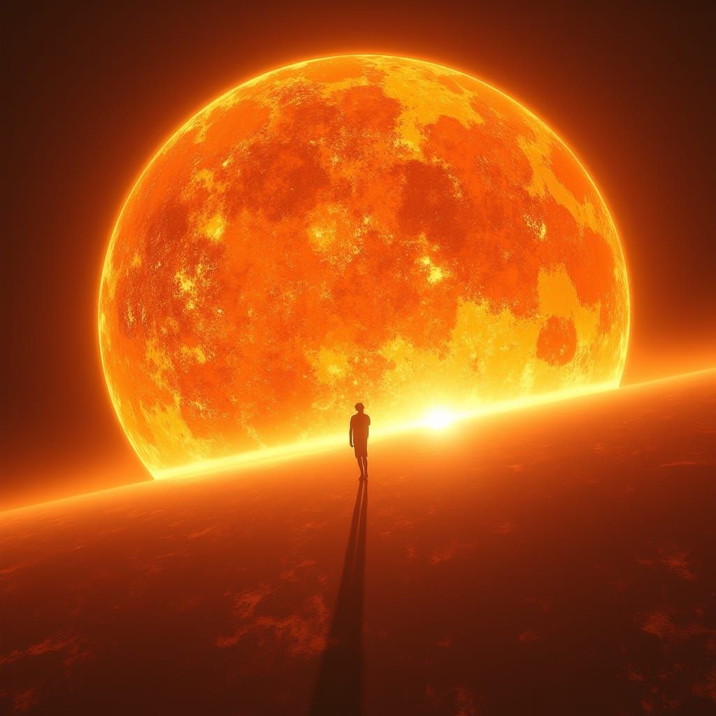 Retro Future Space Probe in Solar Flare