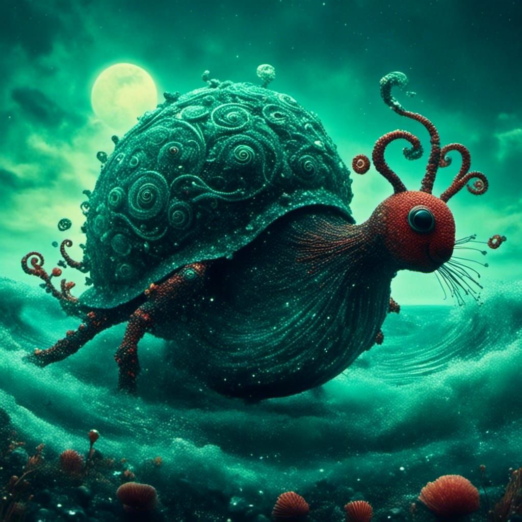 Bioluminescent Cicada Emitting a Soft Glow